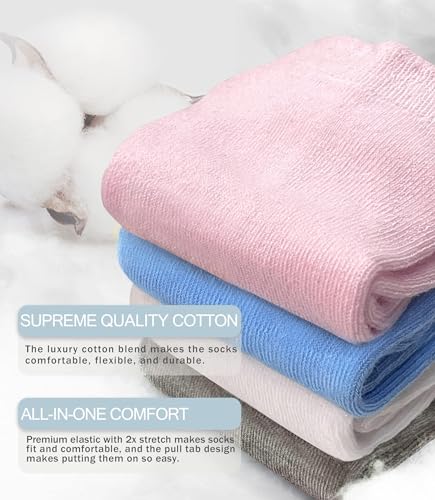 Simply Kids Children's Stopper Socks (9 Pairs) Baby Socks Non-Slip 0 Months - 7 Years Non-Slip Socks Children