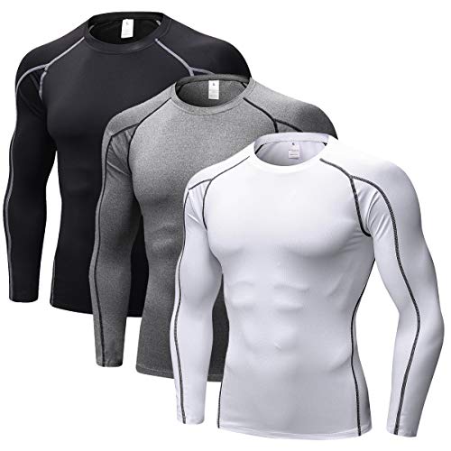 ZENGVEE para Camisetas de Compresión Hombres de Secado Rápido, Paquete de 3 Chalecos, Camisetas para Hombre, Camisetas Sin Mangas