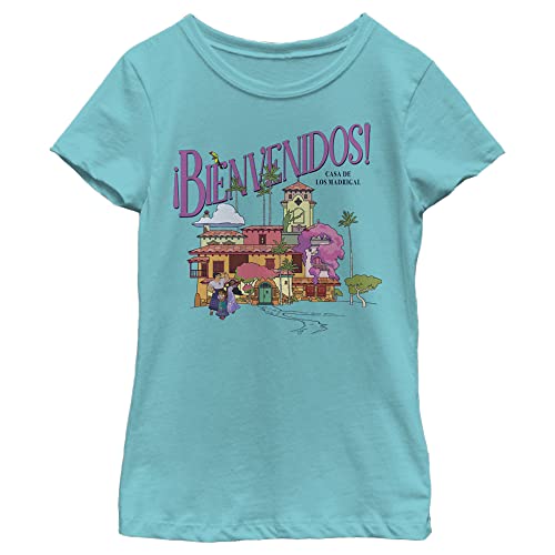 T-shirt Encanto Disney Pixar Fille Bleu Tahiti XS en coton confortable pour enfant