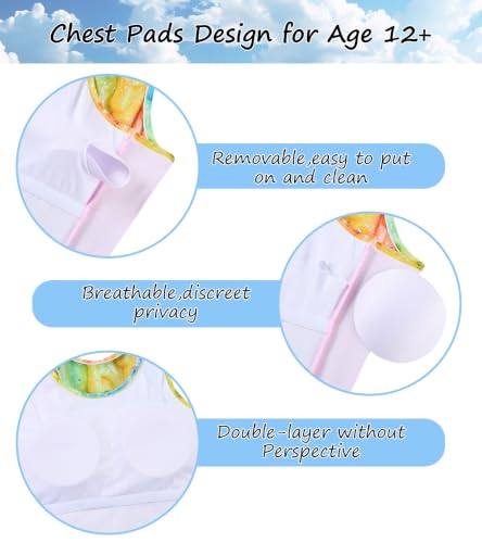 Image of Belovecol Girls Swimsuits 2Pcs Tankini Bathing Suit 4-16Y Bra Pads for 12Y+