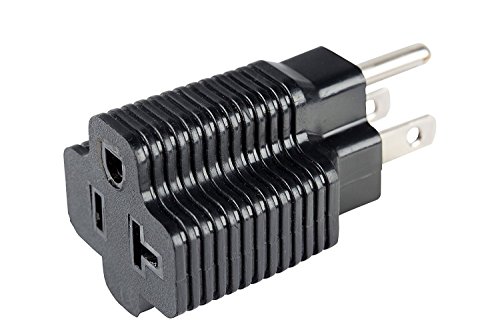 AKJIA UL Listed 15 Amp Household Plug to 20 Amp T-Blade Female Adapter