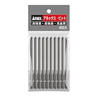 アネックス(ANEX) ビット 段付 +1x100 10本袋 AP-16M パワービット 段付タイプ 10本組 ＋2×100 マグネットなし | ANEX