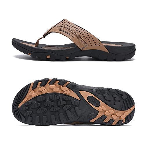 Image of Men's Flip-Flops, Thongs Sandals Durable Comfort Slippers for Beach