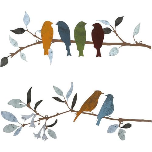 COONE 2 Stück ​Wanddekoration Aus Metall, ​Lebendige Vögel Auf...