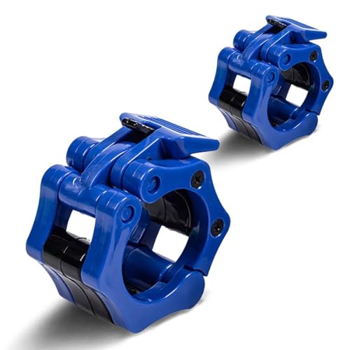 Wailicop Bar Clamps - Mancuernas De LiberacióN RáPida Armario De Pesas Collar De Levantamiento De Pesas 2" / 50mm / 3 Opciones De Color Adecuado para El Entrenamiento FíSico (Azul)