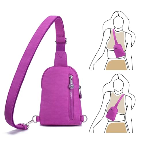 Image of Haytijoe RFID Anti-Theft Sling Bag for Women, Small Crossbody Travel Purse with Locking Zippers, Lightweight Everyday Bag