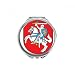 Lithuania Europe National Emblem Hand Compact Mirror Round Portable Pocket Glass