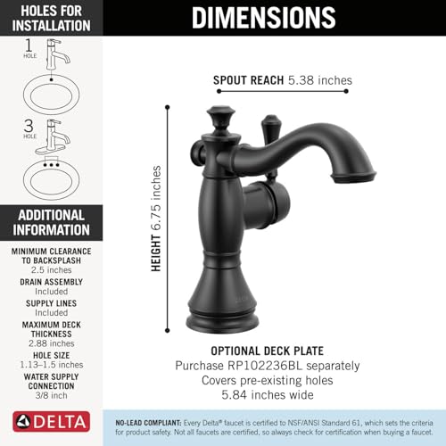 Robinet Delta 597LF-RBMPU à poignée unique avec régulation fluide du débit d'eau - 5