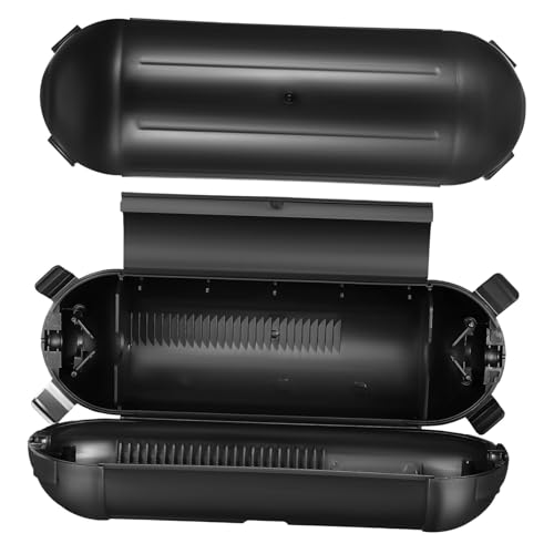 TIDTALEO 2 Piezas Protección Del Cable De Extensión Cable De Piso Regleta Enchufar Cable De Extensión Corto Extensor Puntos De Venta Enchufe Británico Cubierta De Cable El Plastico Black