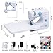 Sewing Machine for Beginners with Extension Table Portable Mini Sewing Machines Kit Supplies 12 Built-in Stitches with Needles Assorted Thread Kit Starter Kit Easiest for Adult and Kids