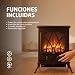 Imagen de Amig - Estufa eléctrica - 450 x 285 x 540 mm - Efecto chimenea - Mod