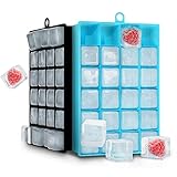 SilverRack Silikon Eiswürfelform [2er Set] - Silikon Eiswürfelformen für 2 x 24 Eiswürfel 25mm - Ice Cube Tray Eiswürfel Form BPA Frei für Whisky Cocktails Saft
