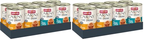 animonda Carny Drink Katzensnack Drink Mix (8 x 140ml), Katzensuppe, Katzensnack ohne Milch, Getreide ohne Zucker (Packung mit 2) – Ansicht 1