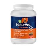 NaturVet All-in-One Dog Supplement - for Joint Support, Digestion, Skin, Coat Care – Dog Multivitamins with Minerals, Omega-3, 6, 9 – Wheat-Free Vitamins for Dogs – 240 Soft Chews