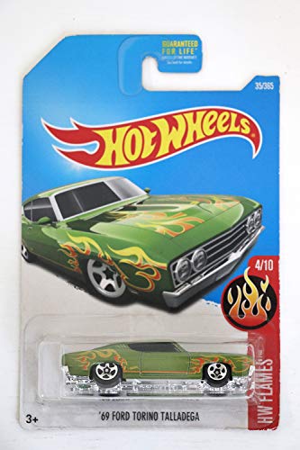 Hot Wheels 2017 HW Flames '69 Ford Torino Talladega 35/365, verde