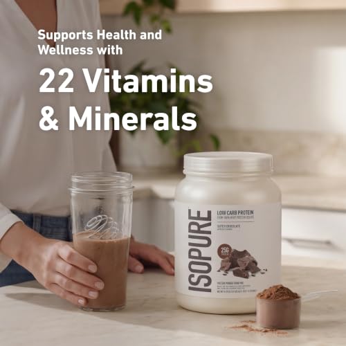 Image of Isopure Low Carb Whey Isolate Protein Powder, Dutch Chocolate 3 LB