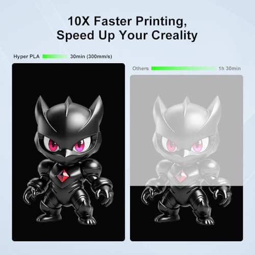 Image of Creality Hyper PLA Filament 1.75mm, RFID 3D Printer Filament for High Speed 30-600mm /s, PLA Filament Support CFS, Fits for K2 Plus Combo and Most 3D Printers 1kg(2.2lbs) /Spool