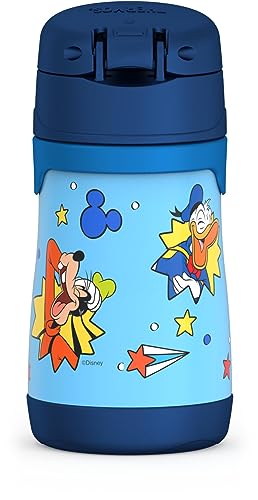 Image of THERMOS Vacuum Insulated Stainless Steel 10oz Straw Bottle, Mickey Mouse