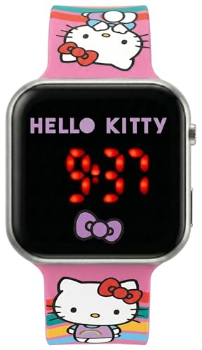 Clondo Montre numérique LED pour enfant et fille, fonction date, format 12/24 heures, gadgets officiel, cadeau, Hello Kitty 25