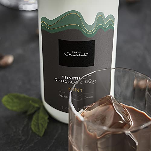 Hotel Chocolat Mint Chocolate Velvetised Cream, 500ml & : Salted Caramel Chocolate Vodka, 500ml - Image 3