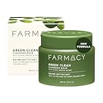 Farmacy Makeup Remover Cleansing Balm - Green Clean Waterproof Makeup Remover Balm + Oil Cleanser for Face - Gently Removes Make Up + SPF while Hydrating Skin (200ml)