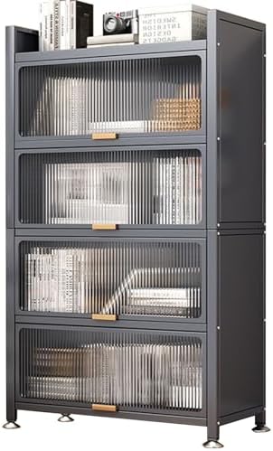 5-Tier Kitchen Storage Rack - Versatile Bread & Coffee Station, Microwave Holder & Storage Cabinet, Ideal for Home, Office, Pantry, Garage - 39in Grey Organizer