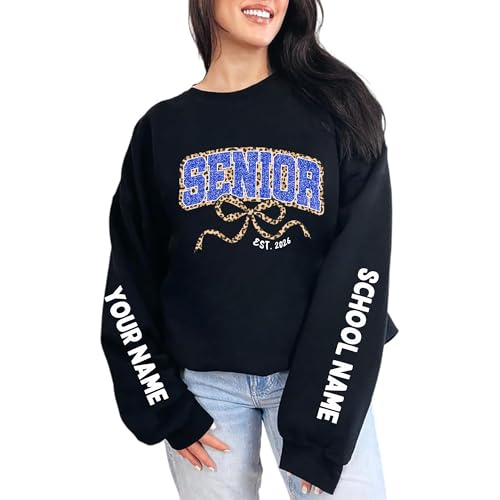 Godashop Personalized Senior 2026 Shirt, Class of 2026 Shirt, Senior Year Gift Outfit for Teens Grads, Class of 2027 Shirts