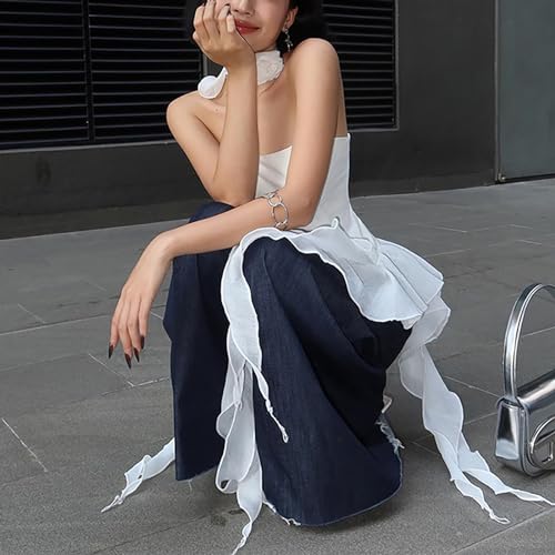 Womens Sleeveless Backless Going Out Crop Tank Top Sexy Asymmetrical Ruffle Flowy Trendy Summer Tops Outfits4