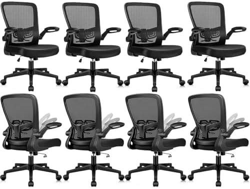 Desk Chairs with Wheels, Ergonomic Mesh Office Chair Adjustable H...