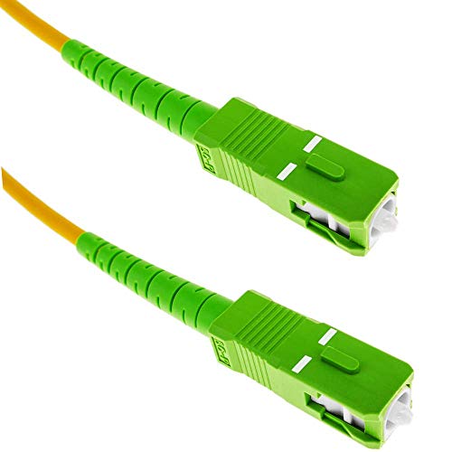 BeMatik - Cable de Fibra óptica SC/APC a SC/APC monomodo simplex 9/125 de 1 m OS2