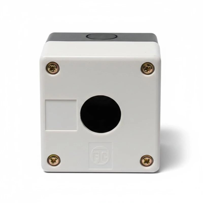 DayStar Solutions Push Button Control Box 22mm (1-Way) | 1, 2 & 3 Hole Variants, Label Windows Included, Screw-Mount Enclosure, Industrial Control Box, White Casing-image-24