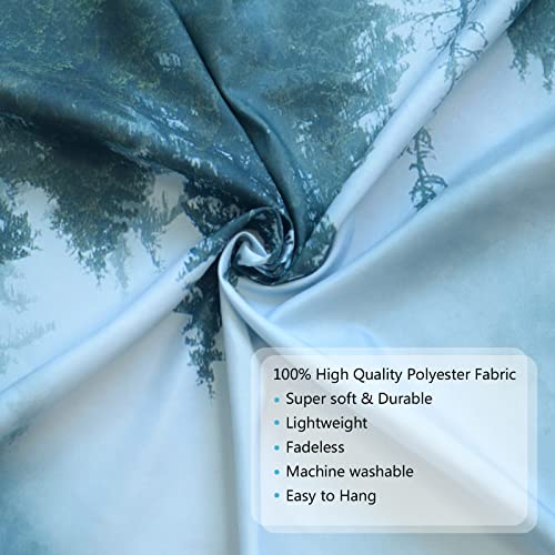Yisure Misty Forest Tapestry, Foggy Tree Wall Hanging Tapestries Nature Pine Woodland Wall Art For Bedroom Living Room, 80‘’W X 60''L #TOP1