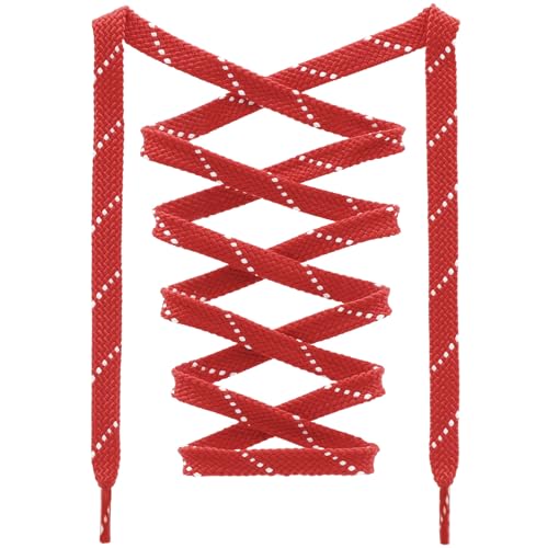 Image of Flat Shoelaces Multicolor Twill Point Thick Shoe Lace Shoestring 2 Pair