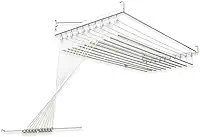 Varal de Teto ou Parede Para Apartamento 120cm 10 Varetas Individuais