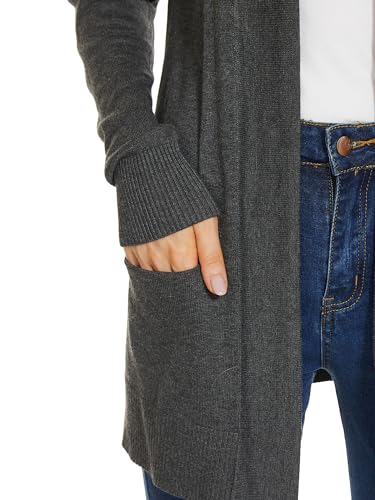 Image of Spicy Sandia Women's Basic Open Front Long Cardigan Sweaters with Pockets