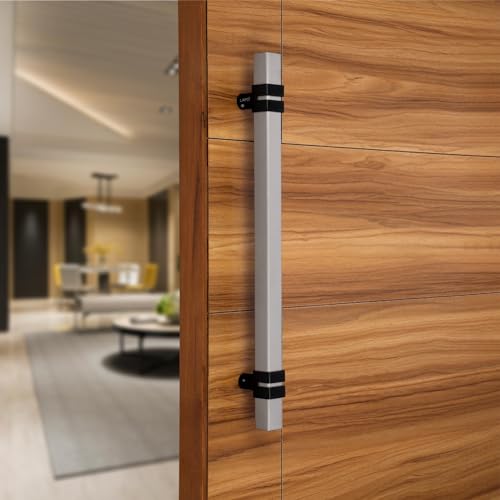 Image of LAPO 36 inch Square Stainless Steel Door Handle for Main Door /Glass Door Pull Push Handle /Main Door Handle for All Door-Pack of 1 | Black Finish | 3 Years Warranty
