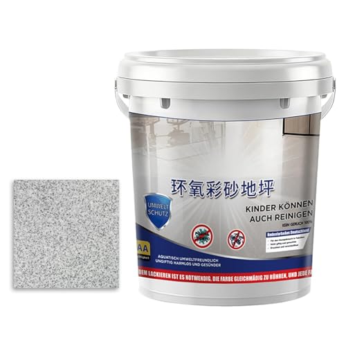 Pintura para suelos de resina epoxi con arena,Secado rápido, revestimiento autonivelante de alto brillo | Pintura epoxi con arena para hormigón - Para el hogar,