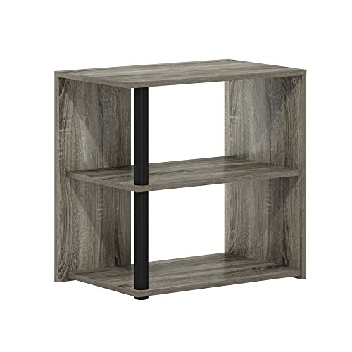 Image of Furinno Romain Side Table, 2-Tier End Table with Open Shelf, Night Stand, Bedside Table, for Living Room, Bedroom, French Oak