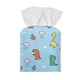 AFPANQZ Cartoon Dinosaur Tissue Box Holder for Kids Room Decoration Durable Leather PU Napkin Holder Case...