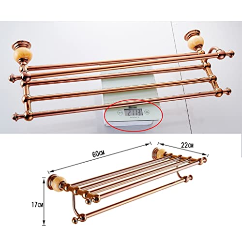 Pendentif de Salle de Bain en Or Rose Antique avec Support Jade