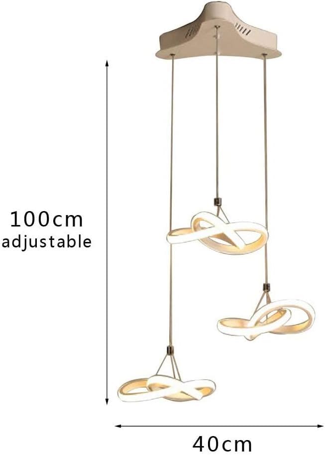 Lustre moderne LED à structure minimaliste blanche pour intérieur raffiné - 6