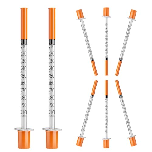 100 Stück 1ml Plastiktube 30G 8mm Spritze mit Skala einzeln versiegelt für die Flüssigkeitstrennung Laborzubehör