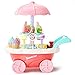RANRANJJ Ensemble de Jouets pour la crème glacée Jouet Musique Éclairage Faire Semblant de Nourriture Jeu de gâteau Set de gâteau (Couleur : Rose)