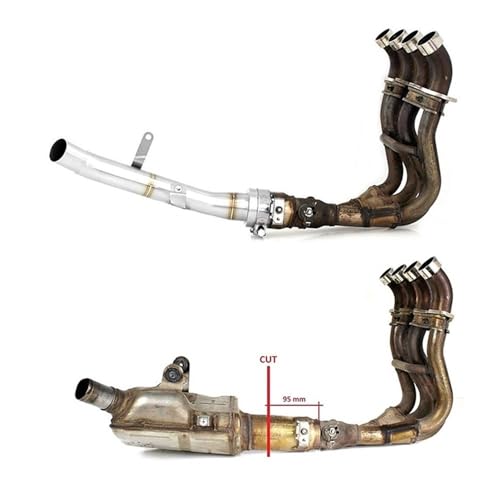 Tubo de conexión intermedio de escape de 51 mm que elimina fugas en GSXS1000 4