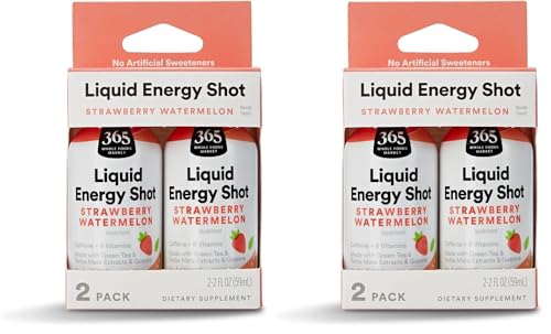 Image of 365 by Whole Foods Market, Energy Shot Duo Pack, Strawberry Watermelon, 2 Fl Oz (Pack of 2)