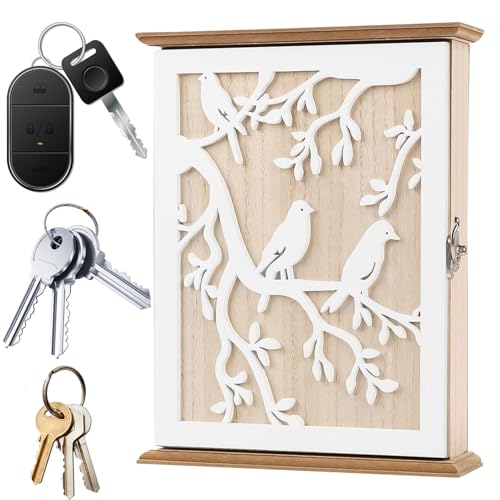 Genérico Gabinete para Llaves - Organizador De Madera para Montaje En Pared Porta Llaves Vintage | Caja De Almacenamiento De Llavs para Casa, Entrada, Pasillo, Oficina, Decoración del Hogar, Regalo