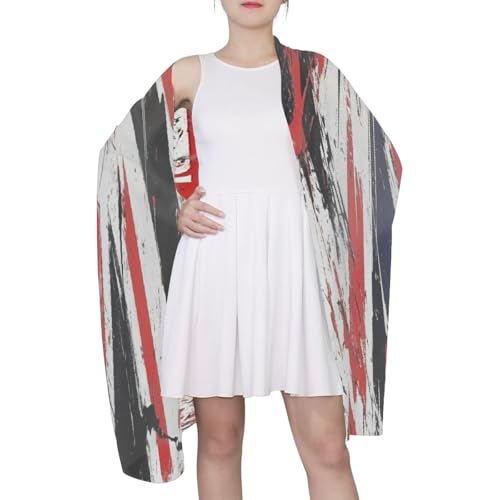 Uk Flag Silk Scarf Lightweight Pashmina Scarves Long Shawl Wraps Fashion Accessories for Women Girls (71’’x35’’)4