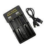 Universals USB LiFePO4 Batterieladegerät für 14500 18650 26500 Multi Size 3,2 V Zellen mit LED-Lichtern Rot Grün Ladeleuchten Ladegerät