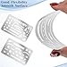Jeffdad 6 Pcs Drafting Eraser Shield Erasing Shield, Stainless Steel Drawing Template Metal EraserShield DraftingTool Drafting and Drawing Template Tool for Mechanical Drawings Engineering Design