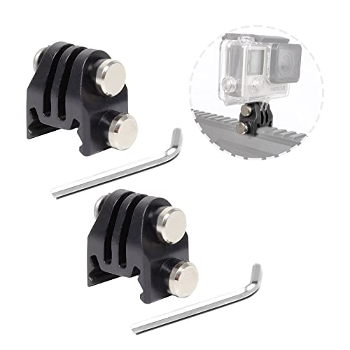 Gun Rail Mount for GoPro, 20mm Picatinny Rail Mount Adapter Compatible with Action Camera